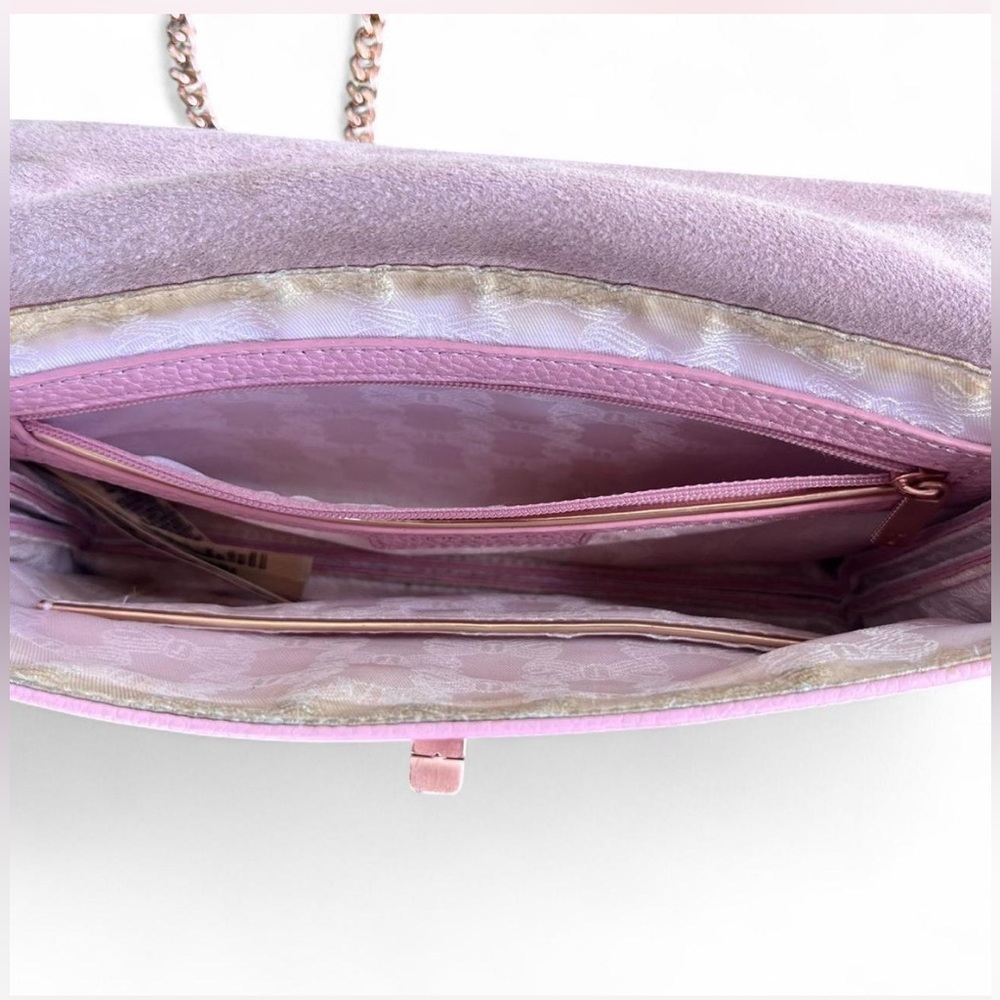 Ted Baker London Pink Pebble Leather and Rose Gold Chain Shoulder Bag - Picture 6 of 8